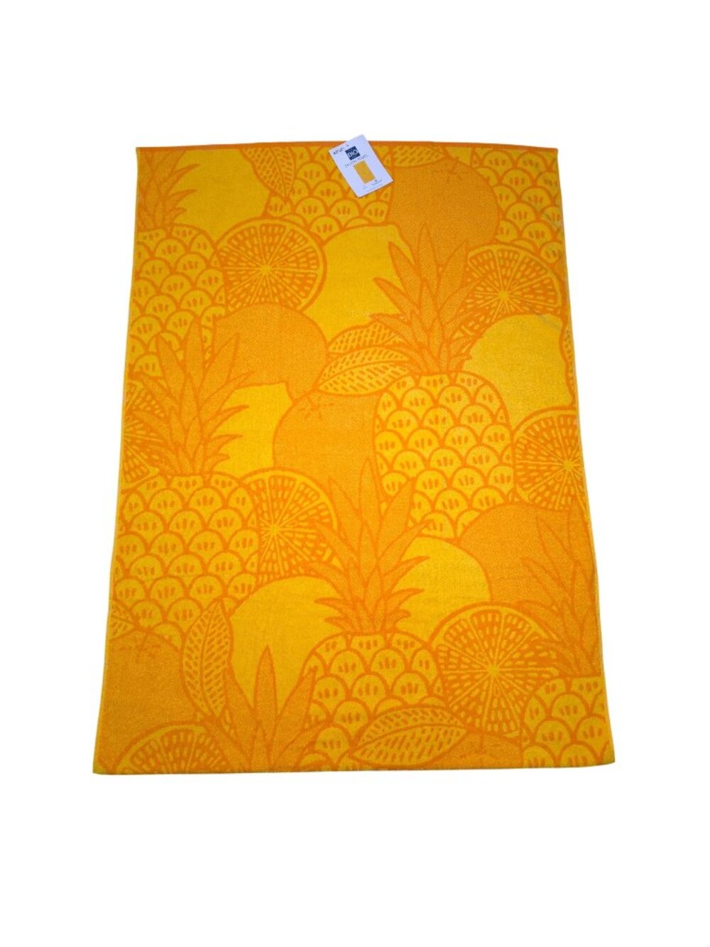 The Big One Quick-Dry Beach Towel 34x64" Yellow Pineapple Pattern Yellow Orange